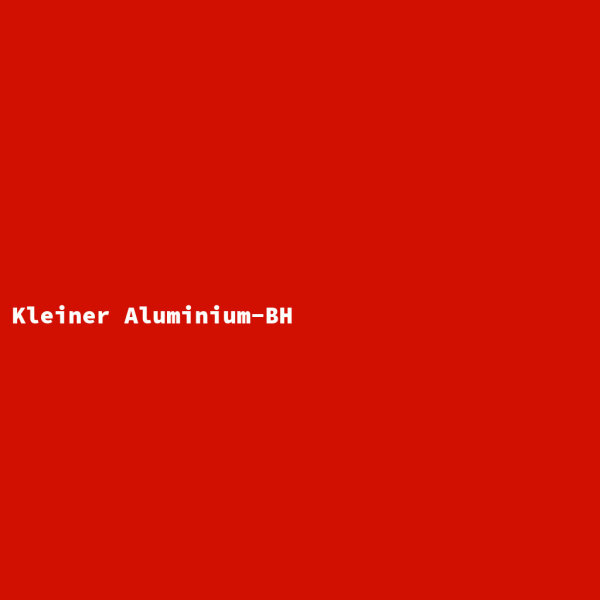 Kleiner Aluminium-BH